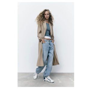Zara Belted Longline Topcoat (Color - Mink)